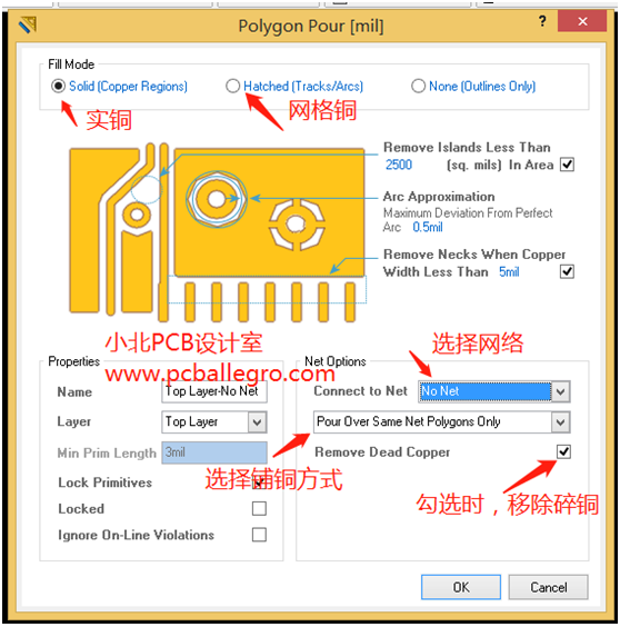 altium designer覆铜连接方式以及安全间距设置