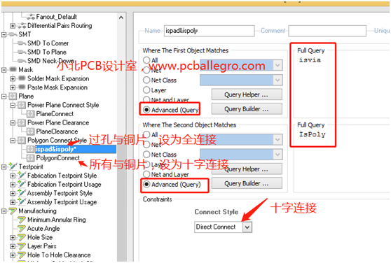 altium designer铺铜连接方式