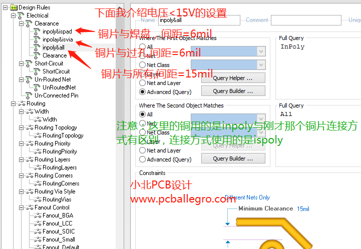 altium designer铺铜间距设置