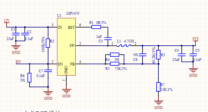 MP1470GJ电源芯片—原理图模块及PCB设计分享