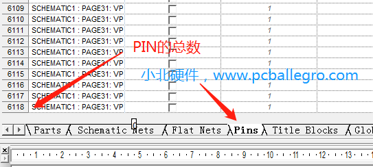 OrCAD原理图如何统计pin的总数呢？