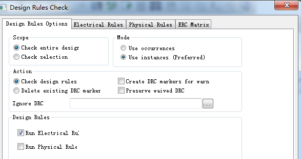 orcad drc检查