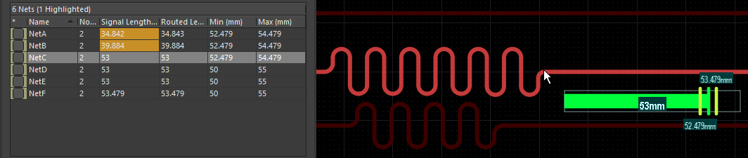 Altium Designer PCB蛇型等长走线的一些技巧。 调整网的长度,规则设置的一些技巧,第一节