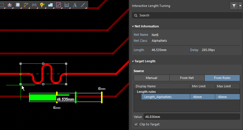 Altium Designer19 PCB蛇型等长走线的一些技巧，第二节