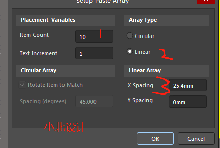 AD(Altium Designer) PCB封装设计技巧-焊盘等距离排列设计