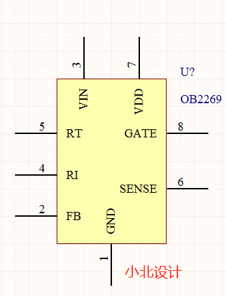 OB2269/8电源管理芯片引脚功能及典行应用电路图