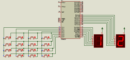 4X4按键扫描程序